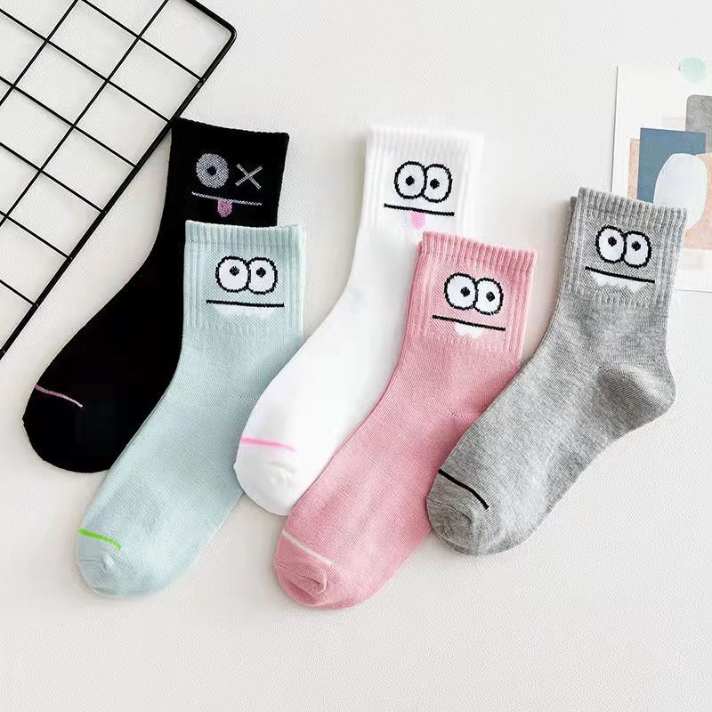 Jual Okey Belikk Kaos Kaki Wanita Korea Motif Emoji Kaki Panjang Socks Karakter Ankle