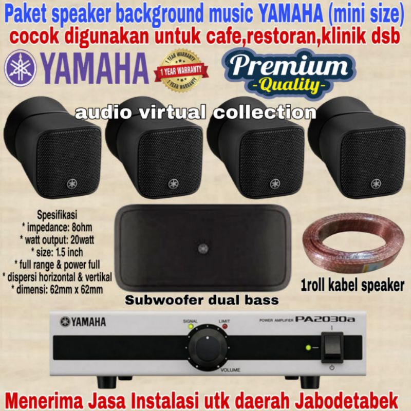 Jual PAKET SOUND SPEAKER YAMAHA FULL SETT MINI SIZE ISI 4 SUBWOOFER