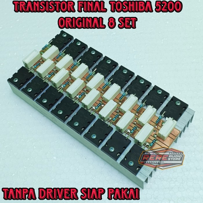 Jual 8set Transistor Toshiba 2SA 1943 dan 2SC 5200 Original + Heatsink ...