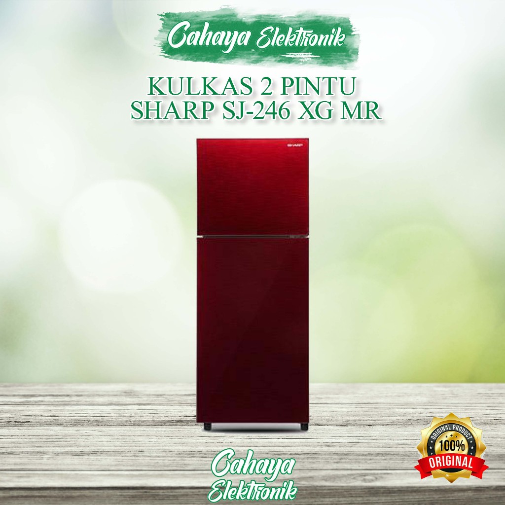 Jual KULKAS SHARP 2 PINTU KACA Series SJ-246XG Red | Shopee Indonesia