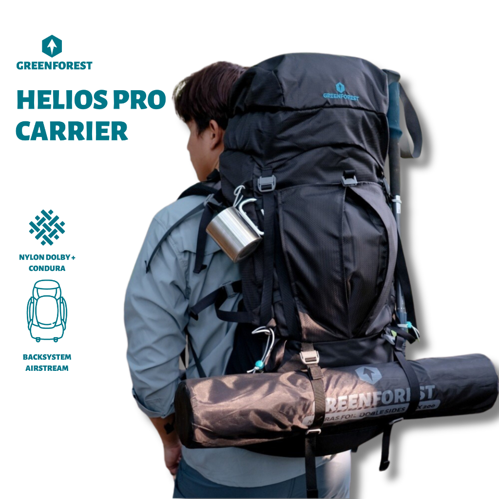 Jual Greenforest Helios Pro Carrier 60+5 Liter Free Raincover | Shopee ...