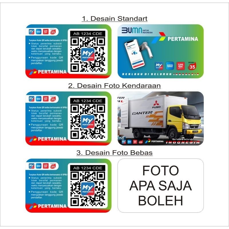 Jual CETAK KARTU BARCODE / QR CODE PERTAMINA | Shopee Indonesia