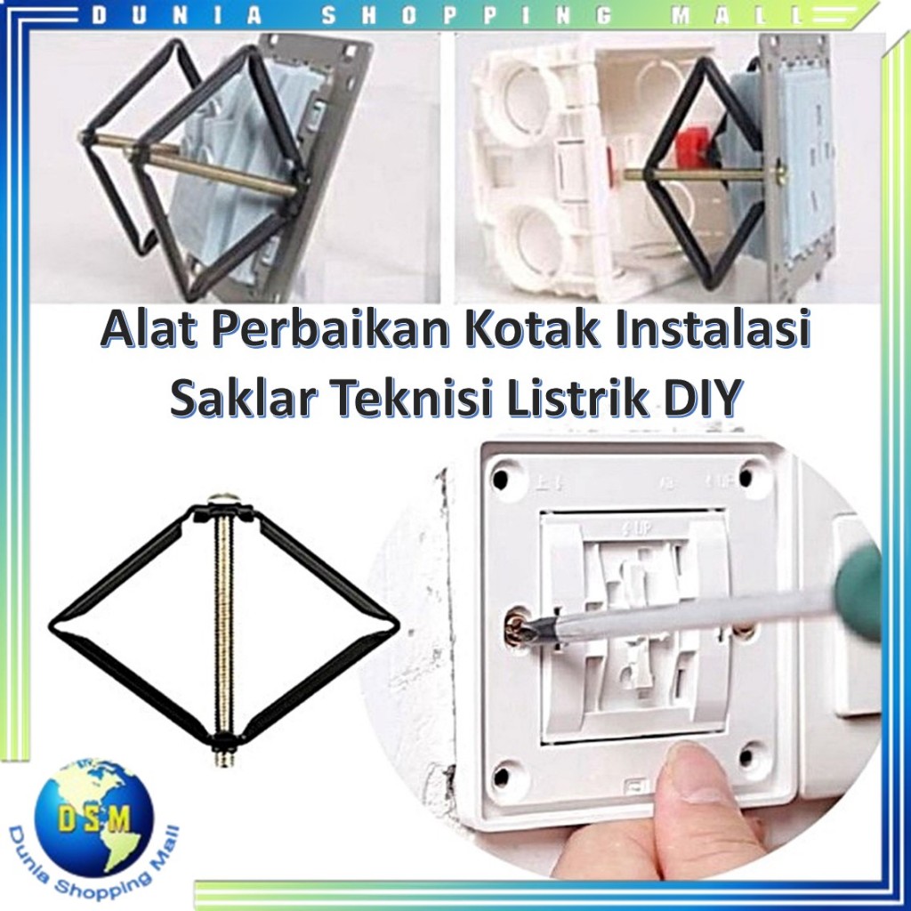 Jual DSM 2Pcs Kotak Perbaikan Sekrup Steker Dinding Switch Soket Kotak ...