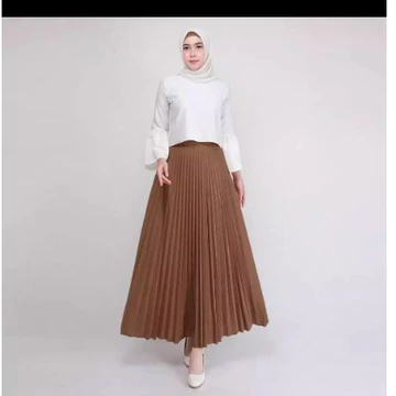 Rok Plisket Mayung Polos Premium Surabaya