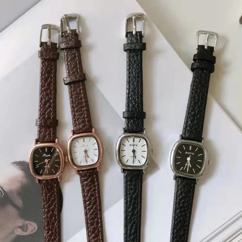 Jual JAM TANGAN WANITA GAYA RETRO UNTUK BISNIS / JAM TANGAN KOTAK