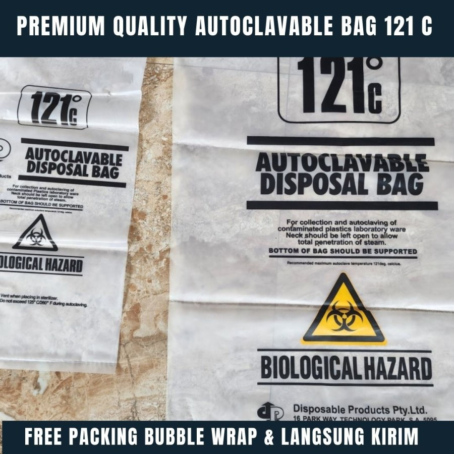 Jual Autoclavable Disposable Bag 57x70 Plastik Autoklaf Tahan Panas 121 ...