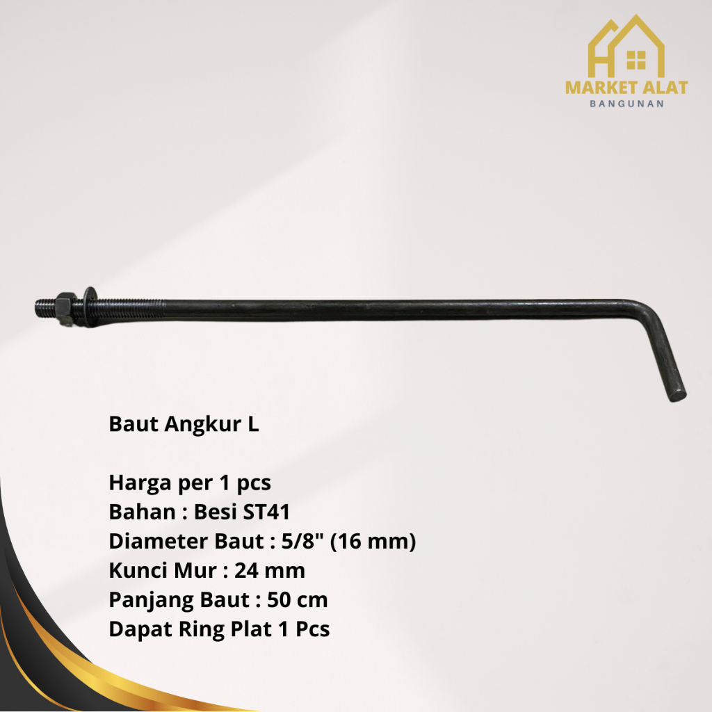 Jual Baut Angkur L Hitam 5/8