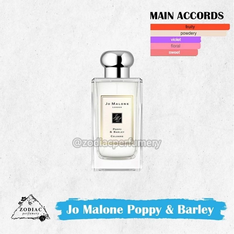 Jual Jo Malone Poppy & Barley Cologne 10ml (Original Perfume) | Shopee ...