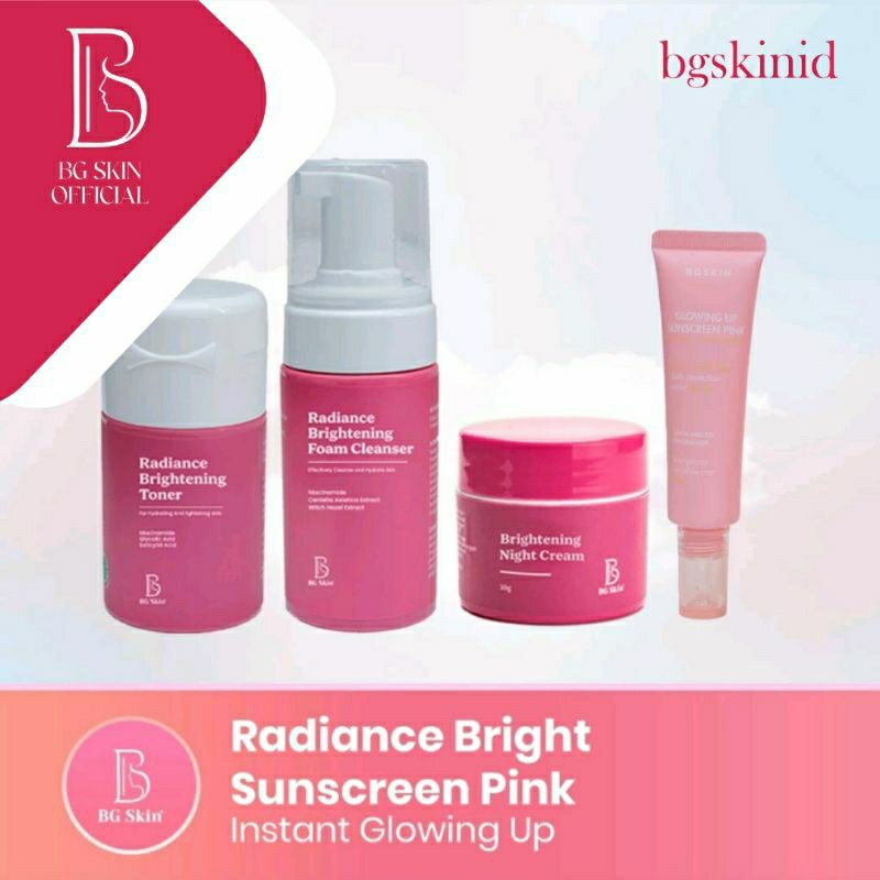 Jual BG SKIN PAKET RADIANCE BRIGHT ORIGINAL | BG BEAUTY GLOW SKINCARE ...