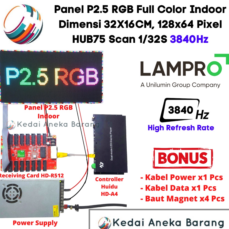 Jual KODE N62S Panel Module Modul LED P25 Videotron SMD RGB Full Color ...