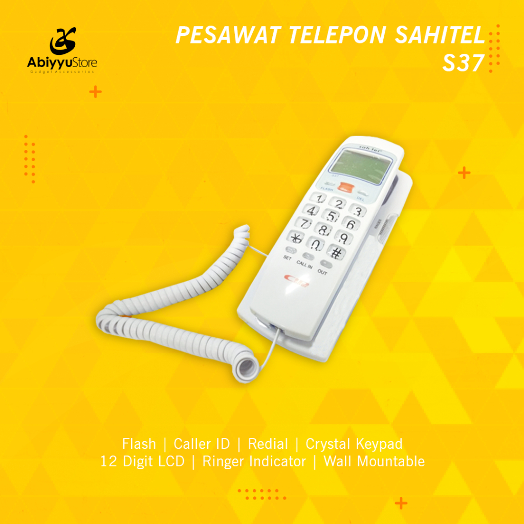 Jual Pesawat Telepon Sahitel S37 Telephone Kabel Rumah Kantor Indihome ...