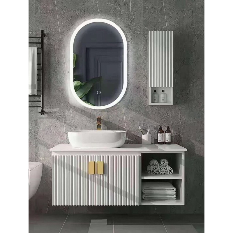 Jual Rak Cabinet Minimalis Modern lampu LED / Rak wastafel Kamar Mandi ...