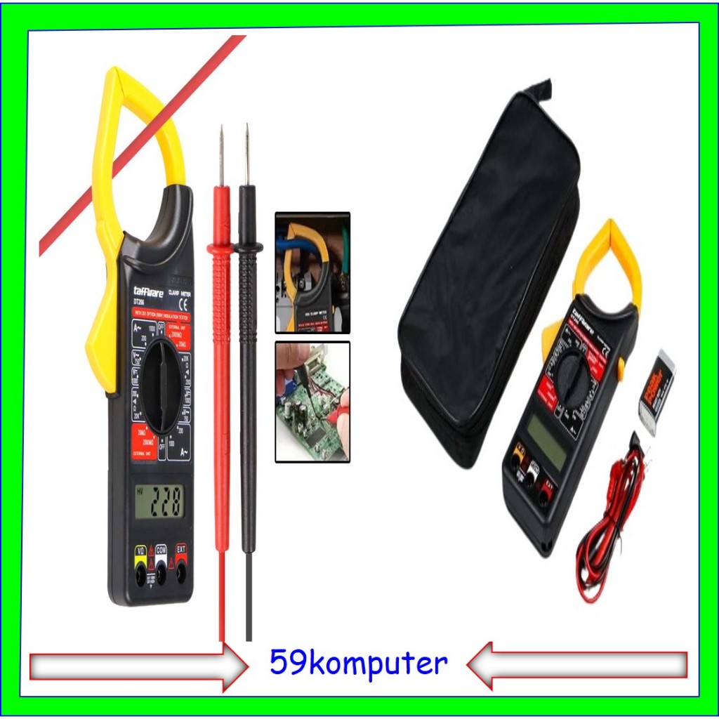 Jual Digital Clamp Multimeter Tang Ampere Voltage Tester Clamp Ampere ...