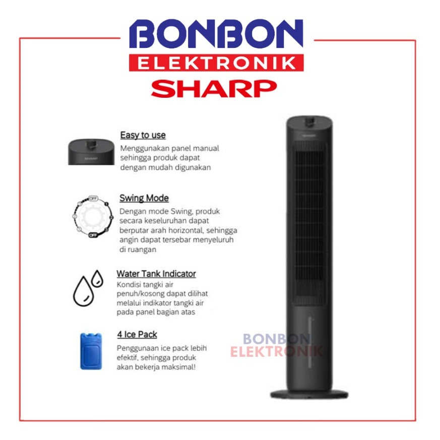 Jual KODE V73O SHARP Air Cooler 4 Liter PJR34TYB 4L PJR 34 TY PJR34TY 5 ...