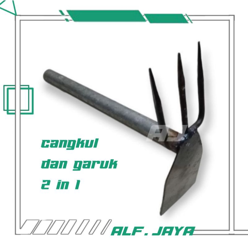 Jual cangkul garuk 2in1 gagang besi pacul garuk gagang besi garuk tanah ...