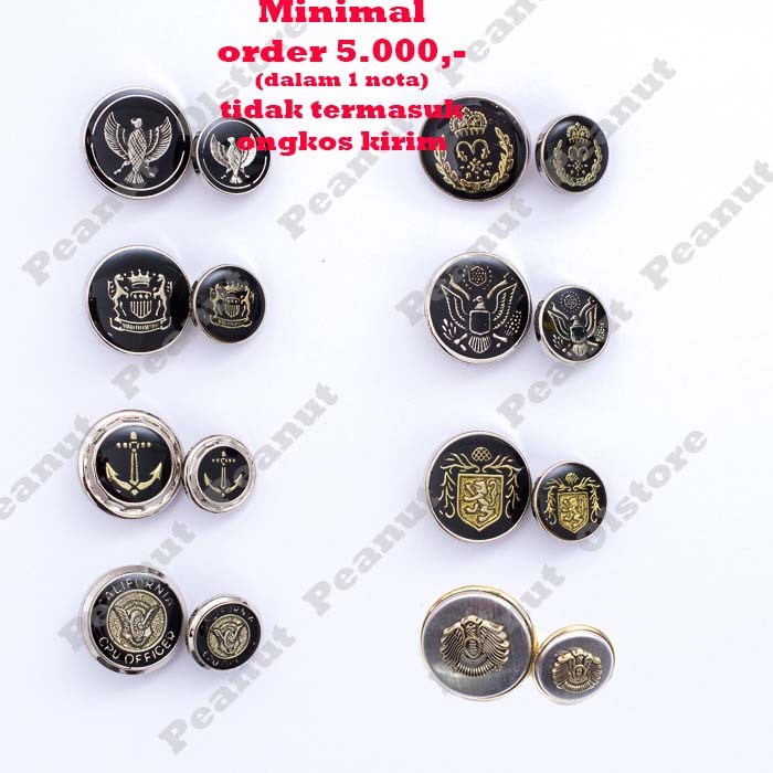 Jual ( Harga per biji ) Kancing Premium Jas Blazer 2,1cm (32L) x perak ...