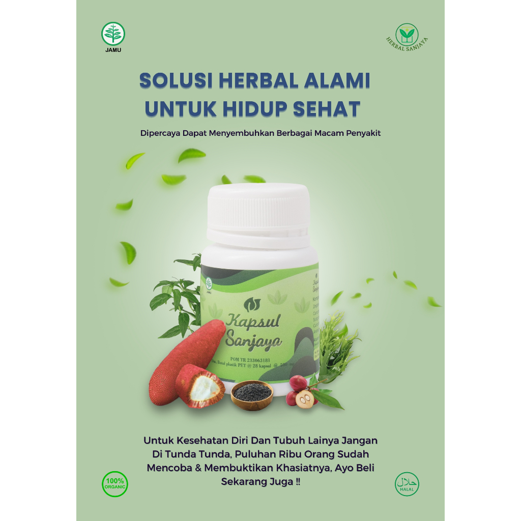 Jual Sanjaya Isi Kapsul Obat Syaraf Kejepit Pegal Kram Asam Urat