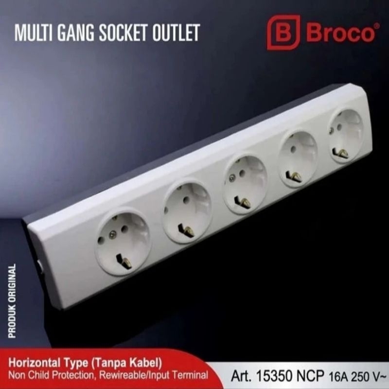 Jual BROCO TERMINAL STOP KONTAK ARDE NON CP 2 3 4 5 6 LUBANG PUTIH ...
