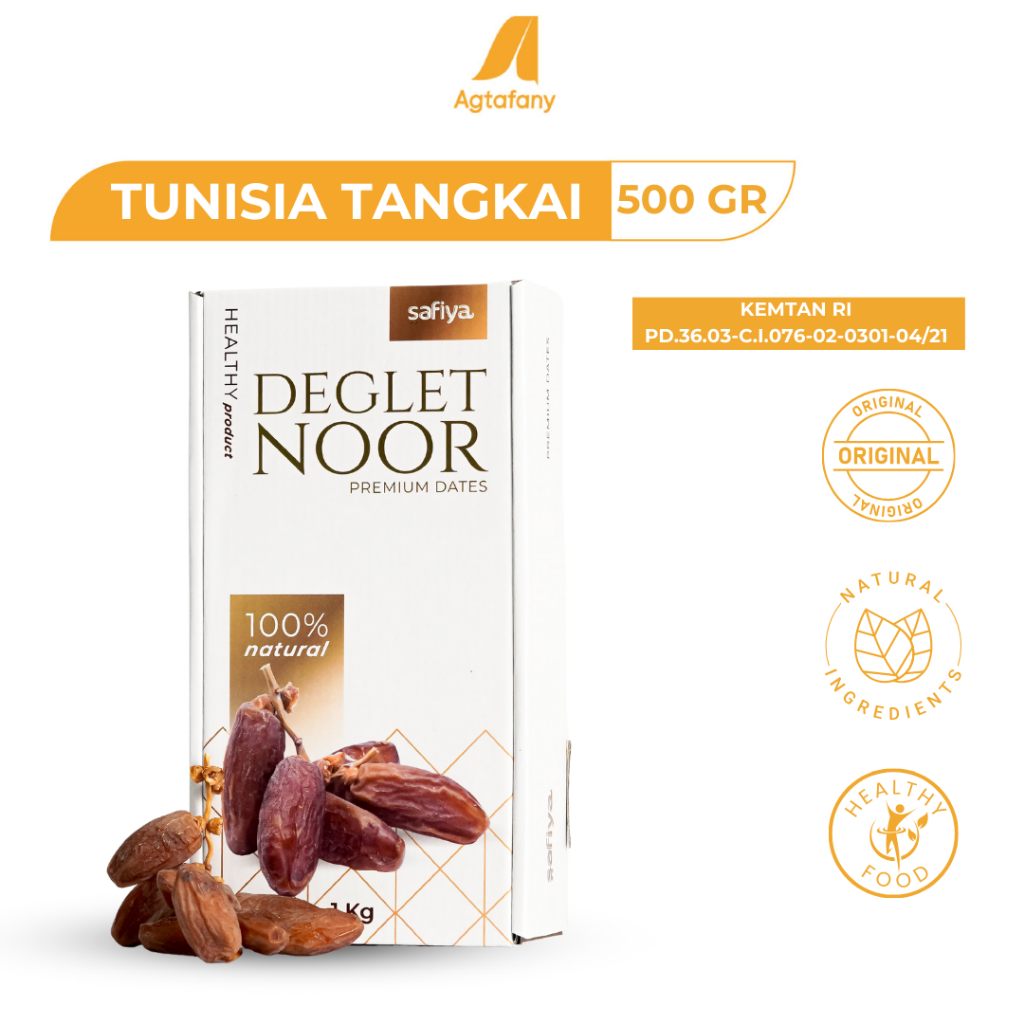 Jual Kurma Tangkai Tunisia 500 Gr Deglet Noor Asli Kualitas Premium