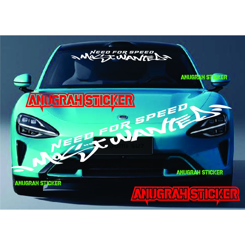 Jual stiker kaca mobil sticker cutting NFS MOST WANTED, stiker keren ...