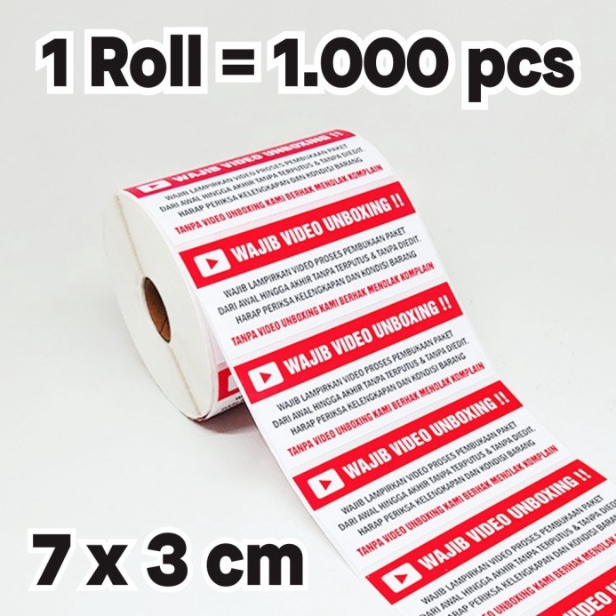 Jual KODE E27F Stiker Label Wajib Video Unboxing Pengiriman Paket ...