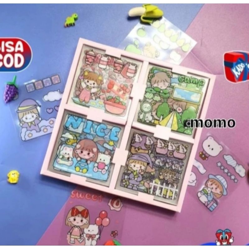 Jual stiker momo box besar isi 100pcs momo original viral | Shopee ...