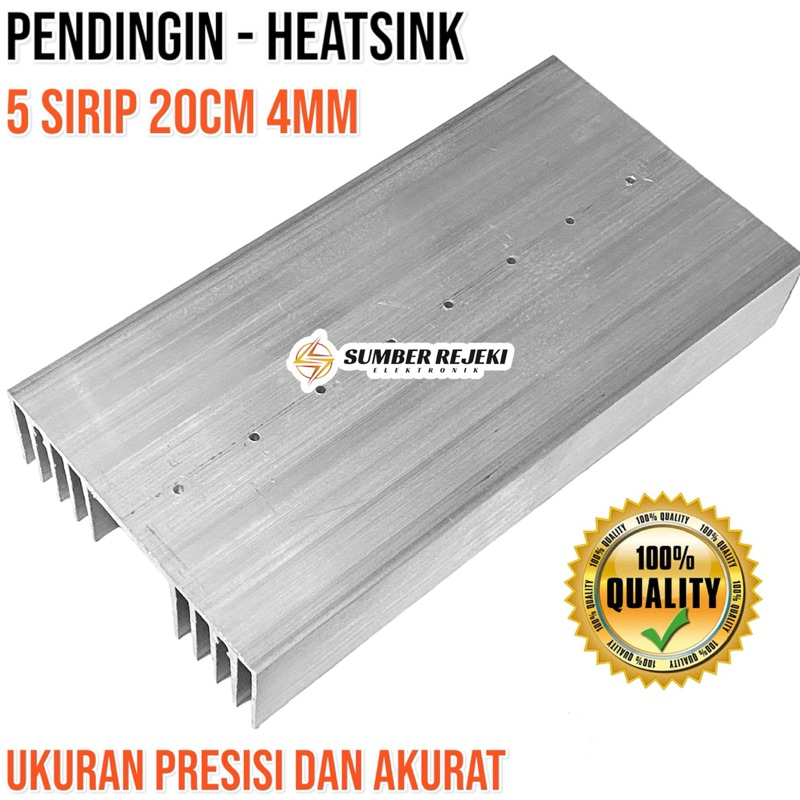 Jual Pendingin Heatsink Super 5 Sirip 20CM Tebal 4MM High Quality ...