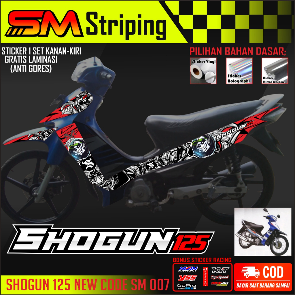 Jual STIKER BODY MOTOR SUZUKI VARIASI PANDA RACING SUZUKI SHOGUN 125 R ...