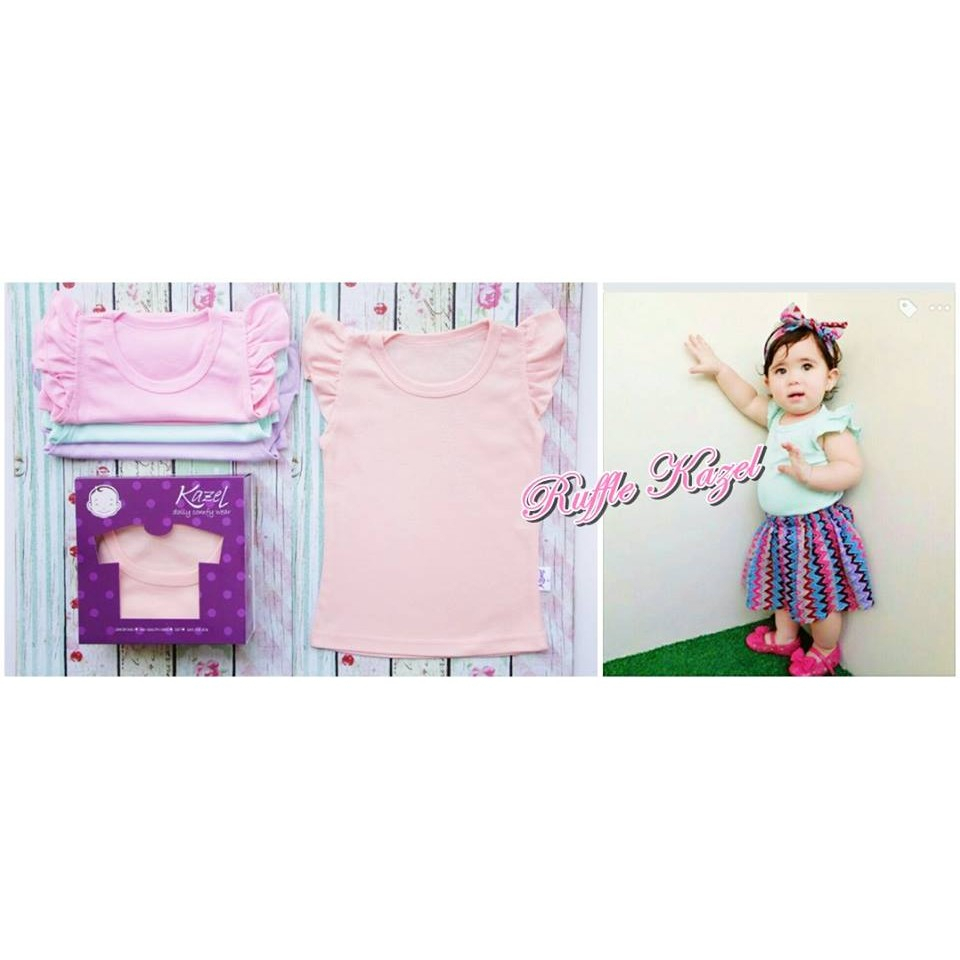 Jual KAZEL RUFFLE SHIRT KAOS KAZEL | Shopee Indonesia