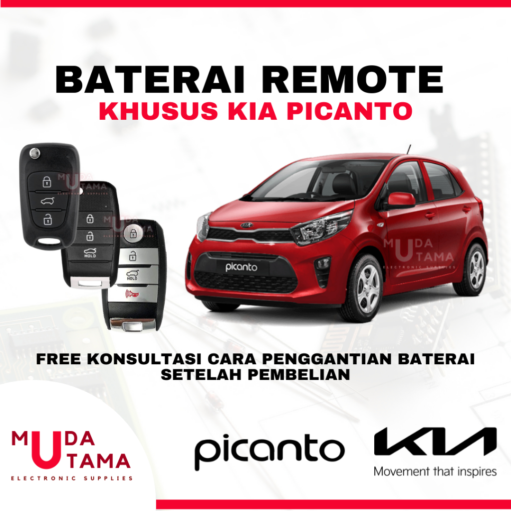 Jual BATERAI REMOTE KIA PICANTO ORIGINAL PANASONIC CR2032 - BATTERY ...