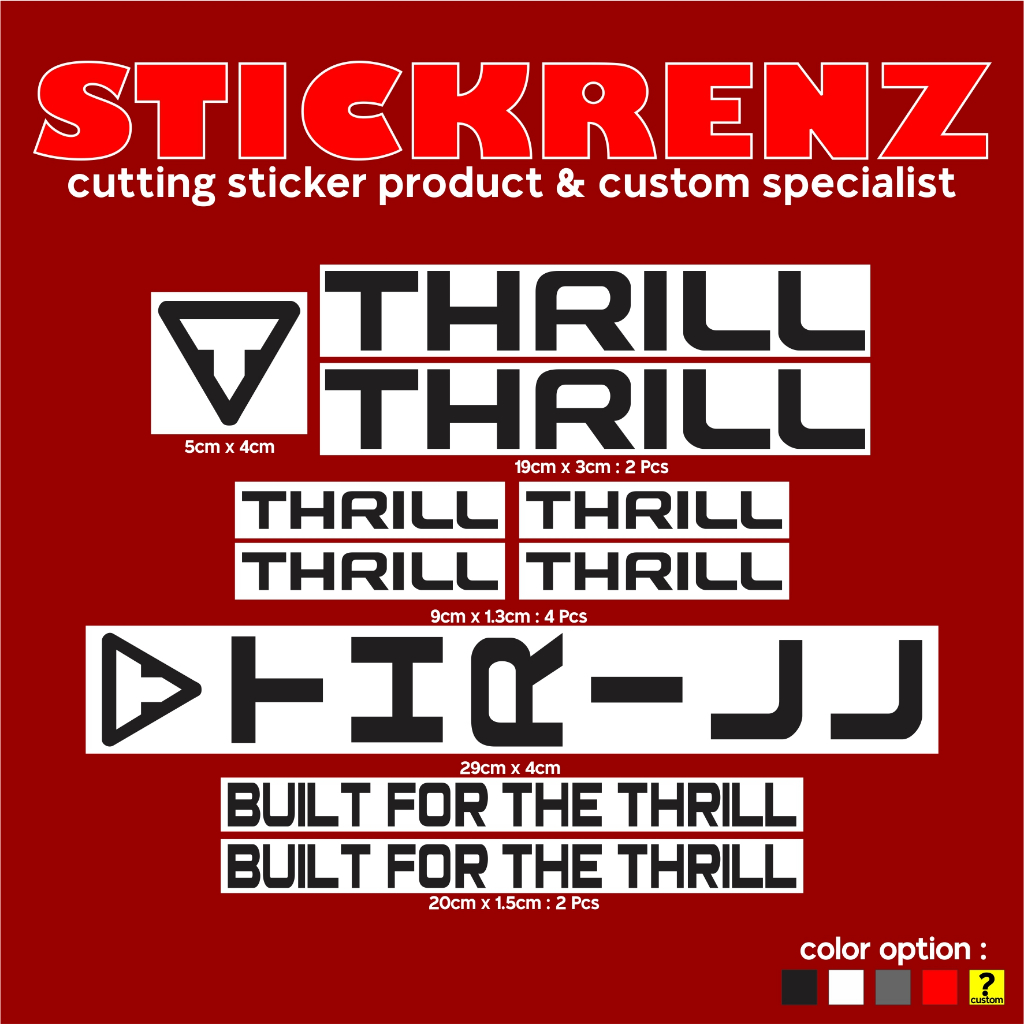 Jual Cutting Sticker Stiker Frame Sepeda Roadbike, MTB, Thrill 03 ...