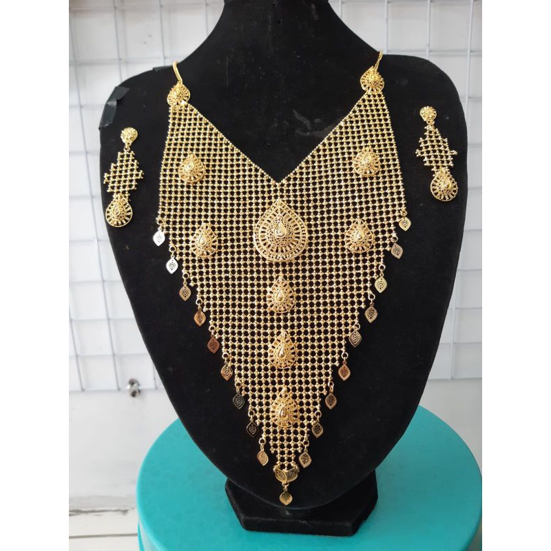 Jual #TjM15 - Kalung Set Dubai Lapis Emas Gold Saudi Arabia Mekah ...