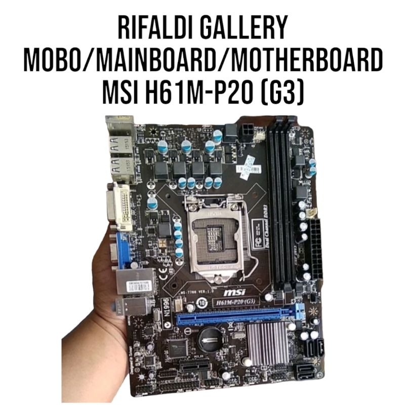 Jual Mobo MSI H61M-P20 (G3) / Mainboard MSI / Motherboard MSI Gaming ...