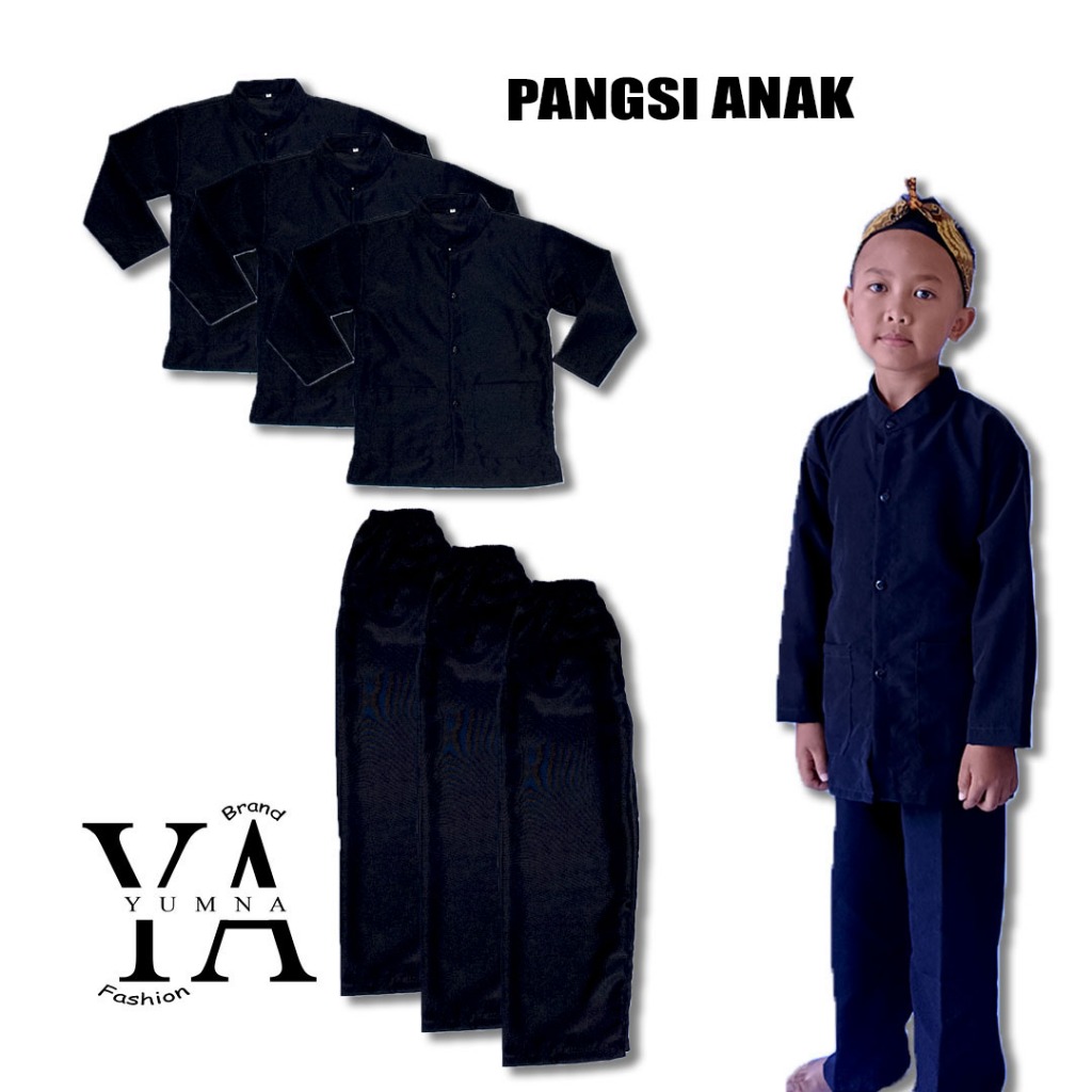 Jual Setelan Pangsi Polos Anak usia 5 sampai 13 tahun/setelan pangsi