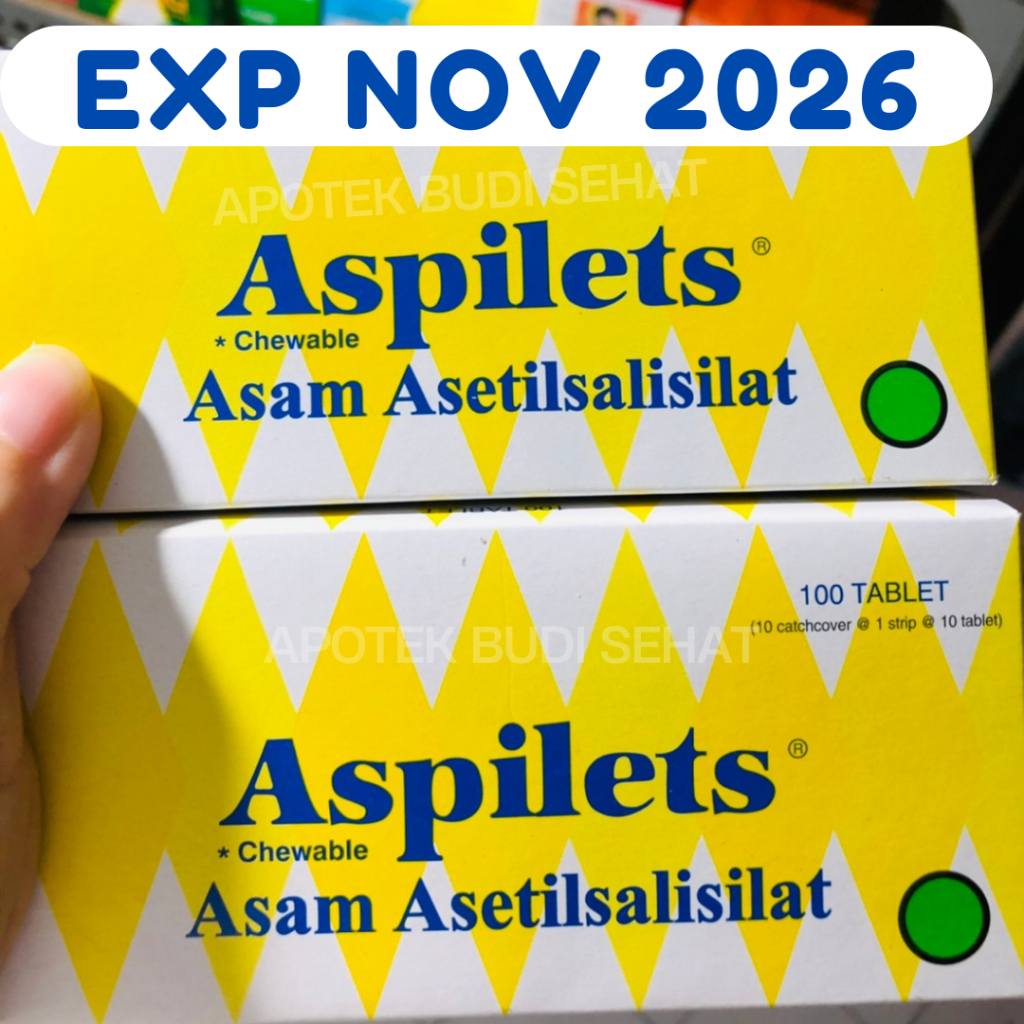 Jual Aspilet Aspilets Tablet strip isi 10 tablet EXP LAMA 2026 BARANG ...