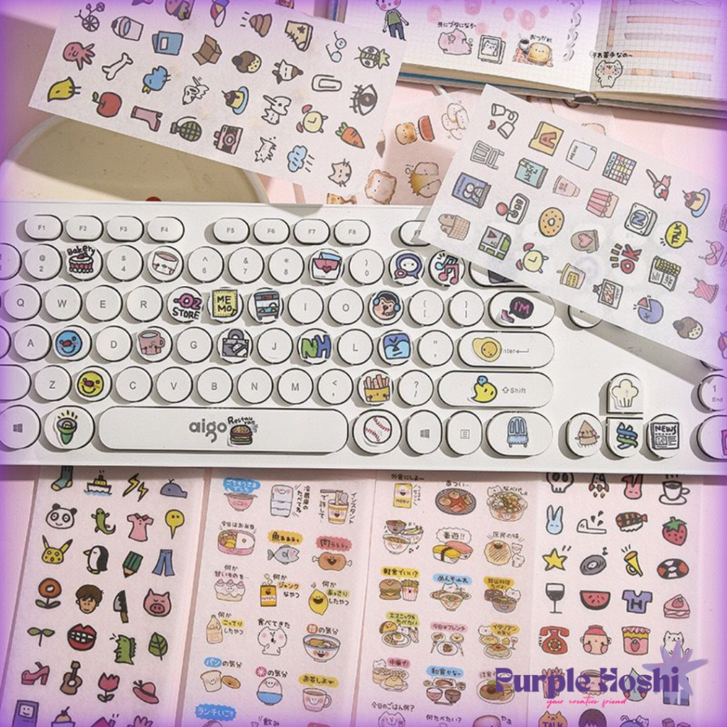 Jual Purple Hoshi Sticker 6 Lembar Lucu Cartoon Kids Cute Funny DIY ...