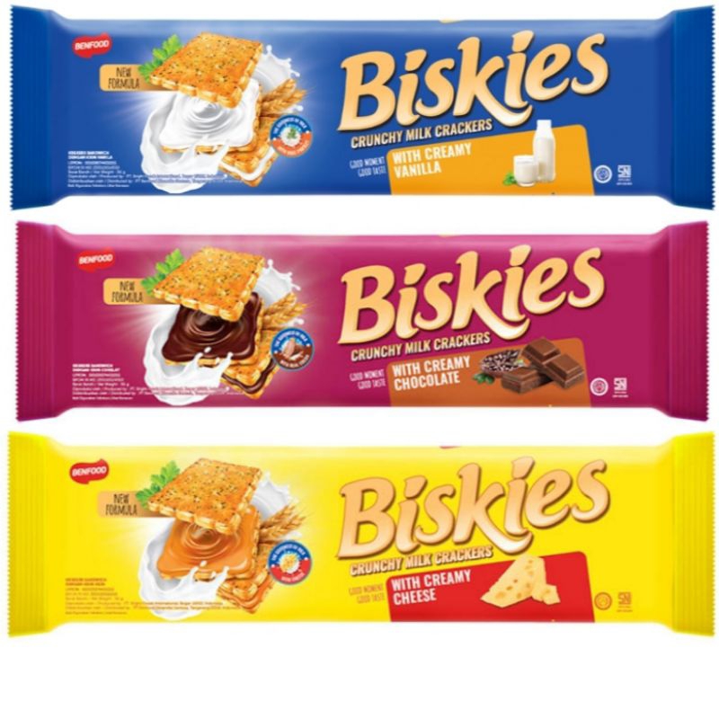 Jual Biskies Sandwich Crackers Biskuit Vanilla coklat keju 96 g