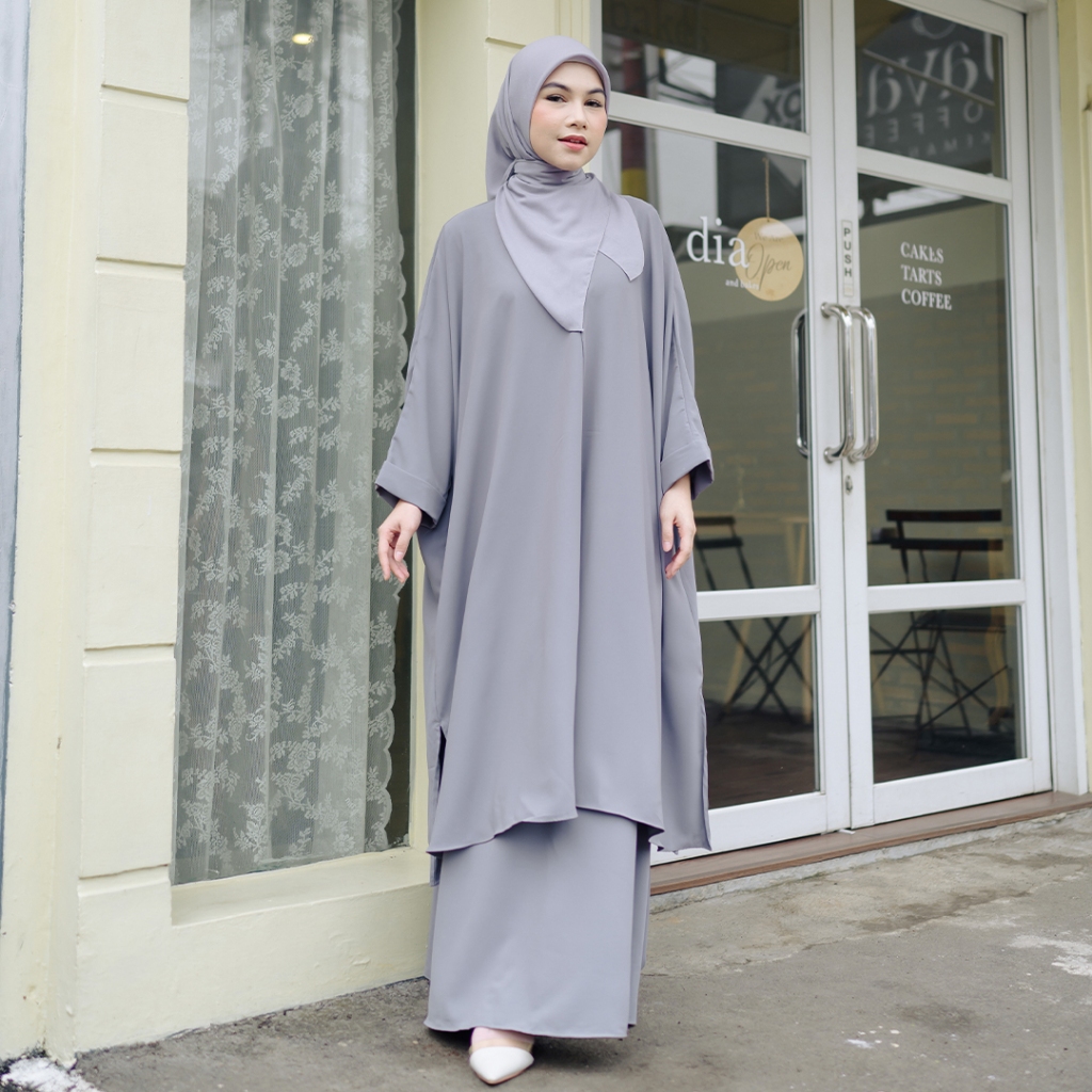 Jual Lozy Hijab Haifa Tunik Set One Set Tunik Melayu Shopee Indonesia