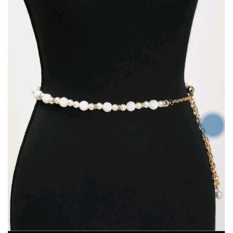 Jual BELT WANITA DOBEL MUTIARA//RANTAI MUTIARA ) | Shopee Indonesia