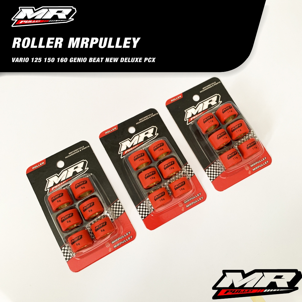 Jual ROLLER RACING MRPULLEY ROLLER ISI 3 PCS ROLLER GENIO VARIO 125 150 ...