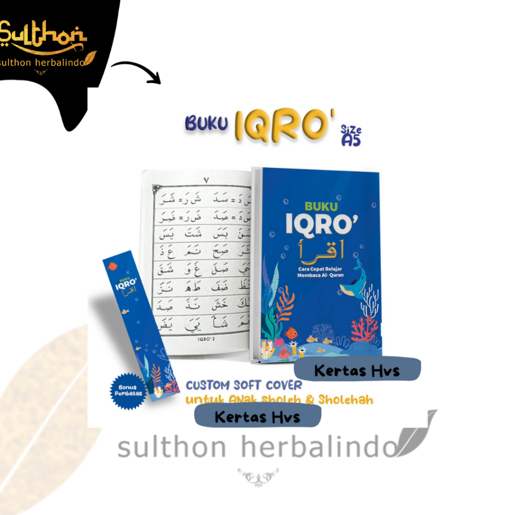 Jual Buku Iqro Custom Cover + Nama Hard Cover Untuk Anak Sholeh ...