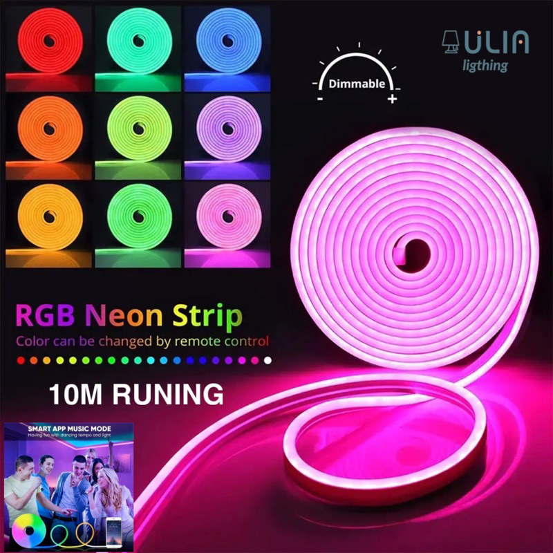 Jual NEON FLEX 5M 10M 24V RUNING LED SENSOR SUARA REMOTE APP RYTME PRO ...