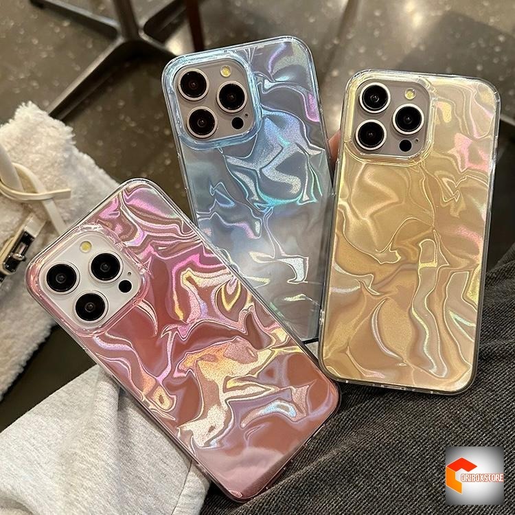 Jual NEW Waterry Matte Textured Ripple Case Gradient Hardcase/Casing Hp ...