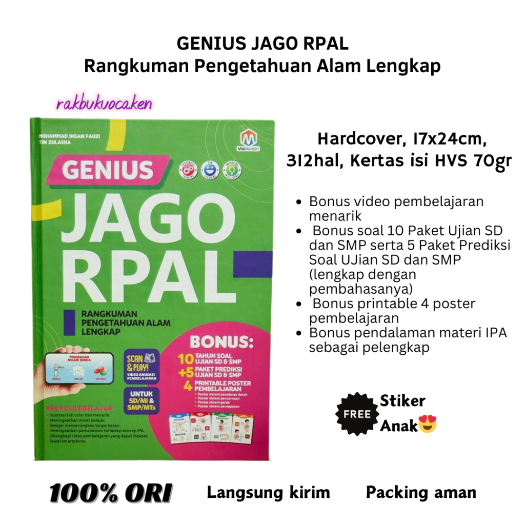 Jual Buku Genius Jago RPAL (Rangkuman Pengetahuan Alam Lengkap ...