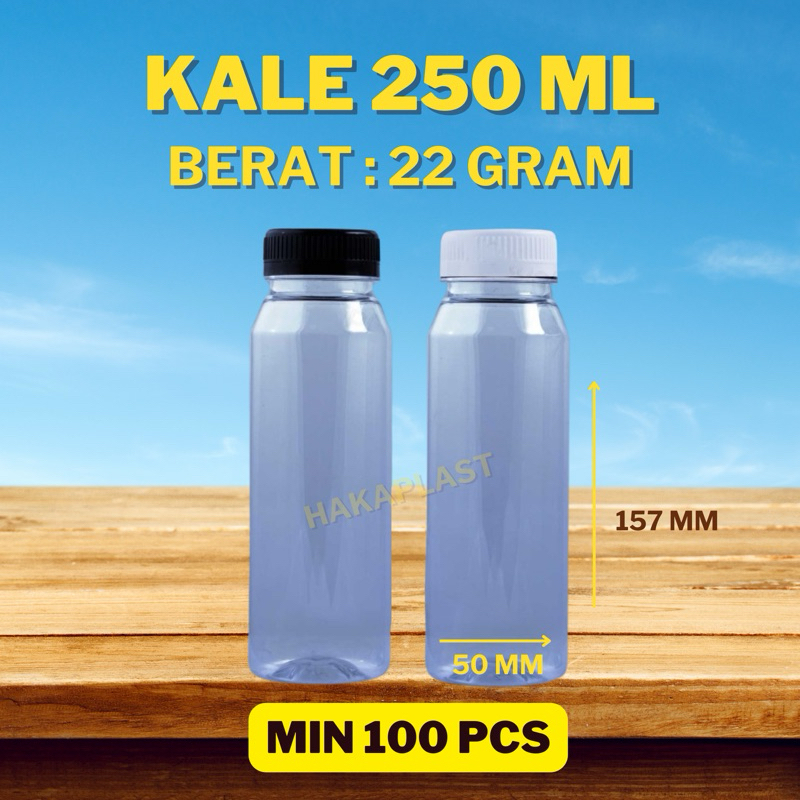 Jual Botol Kale 250 ml berat 22 gram bulat KARGO KURIR INSTAN - Hitam ...