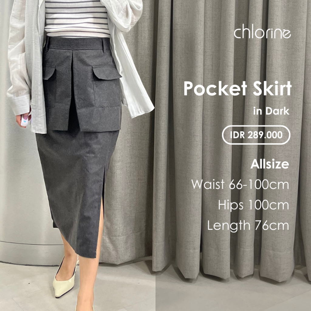 Jual Chlorine Clothes | Pocket Skirt | Rok Span Kekinian Wanita ...