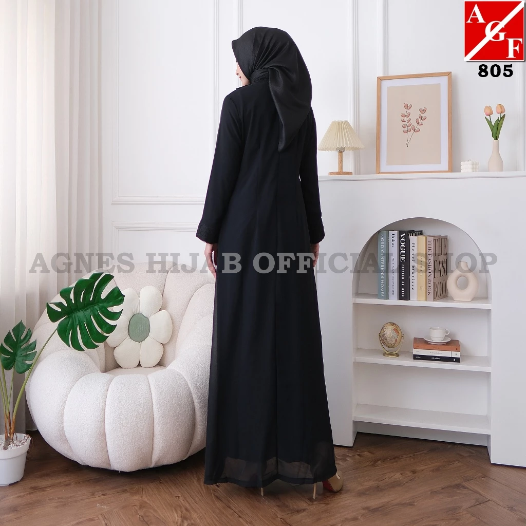 gamis katun adem tidak nerawang Kamila Dress polos elegan mudah dipadukan dengan hijab