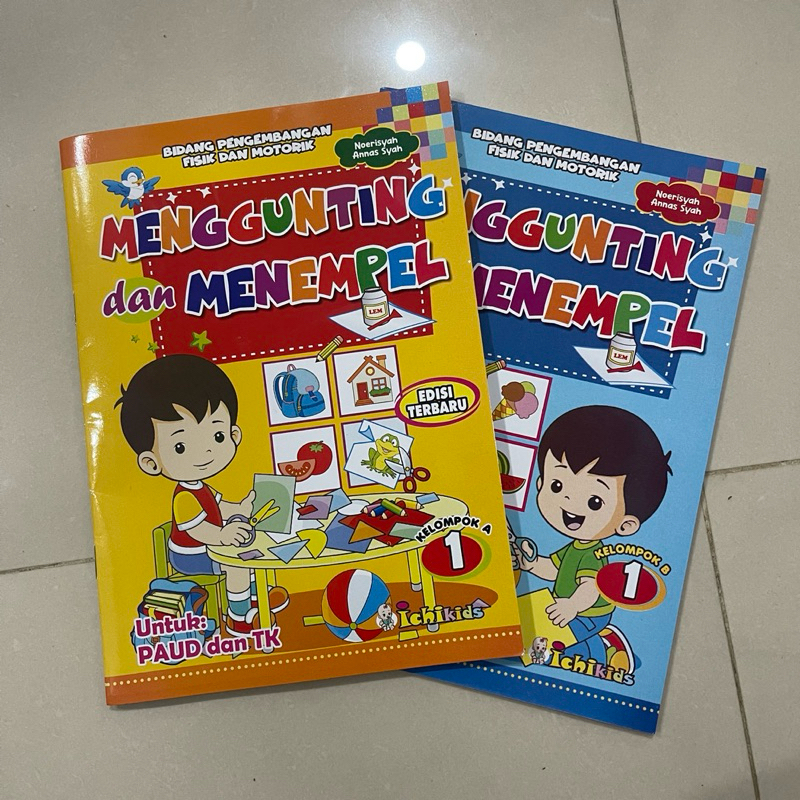 Jual Buku Menggunting dan menempel paud dan tk ichikids | Shopee Indonesia