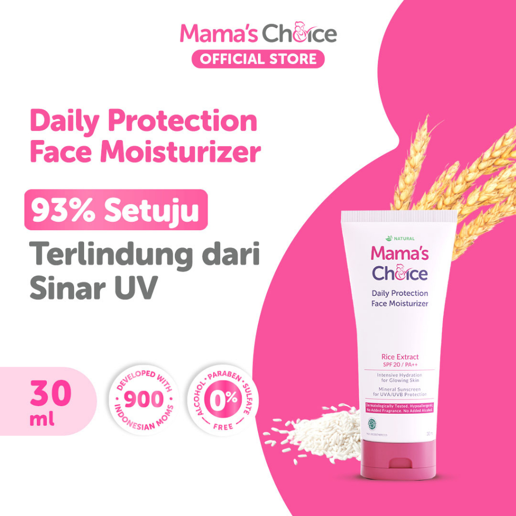 Mama's Choice Daily Protection Face Moisturizer SPF 20 PA++ Aman Untuk Ibu  Hamil dan Menyusui