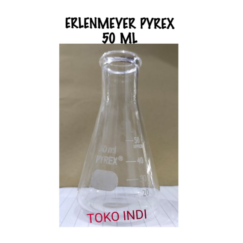 Jual Erlenmeyer IWAKI & PYREX 50 ml/Gelas Erlen/Erlenmeyer | Shopee ...